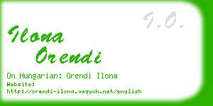 ilona orendi business card